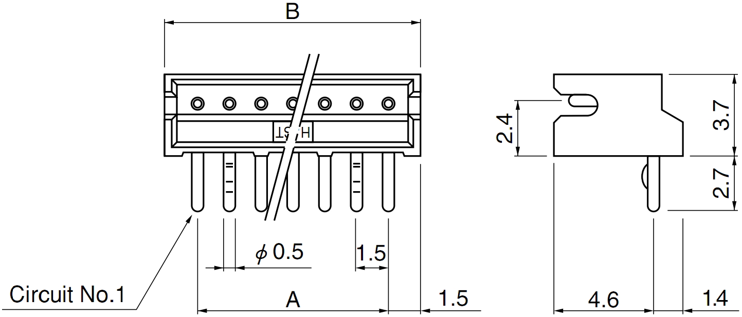 מחבר קונקטור JST ZH S5B-ZR